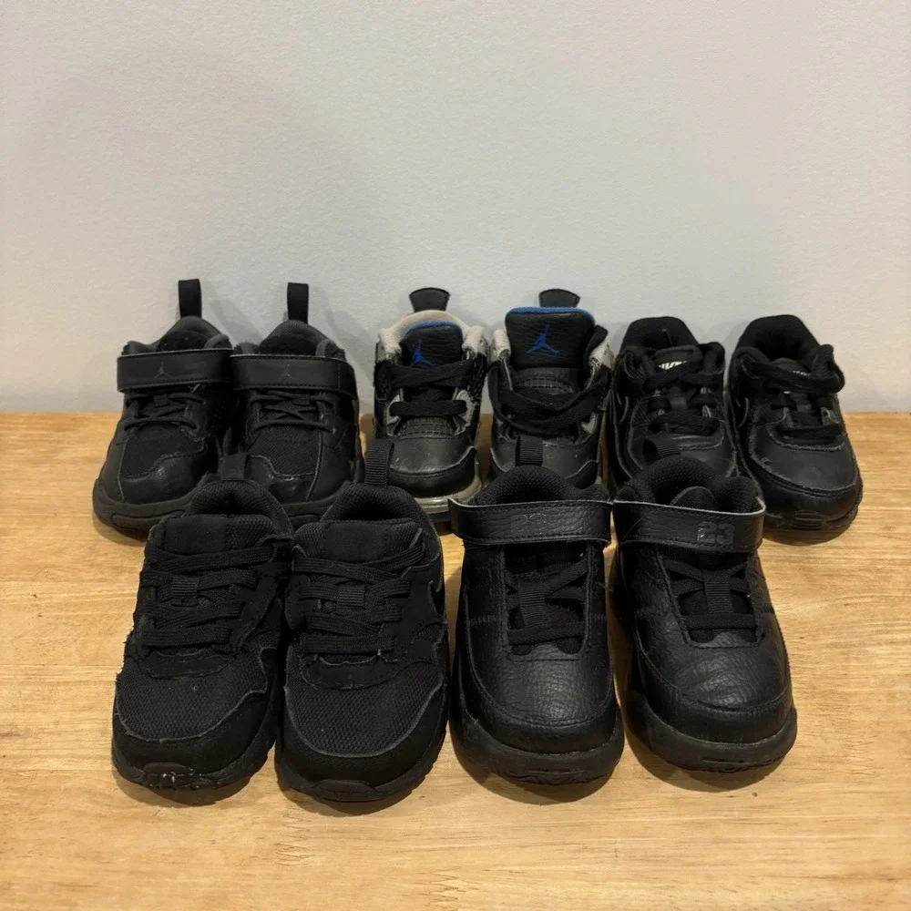 Jordan Nike Lot Of 5 Boy Toddler Shoes 5C Black
